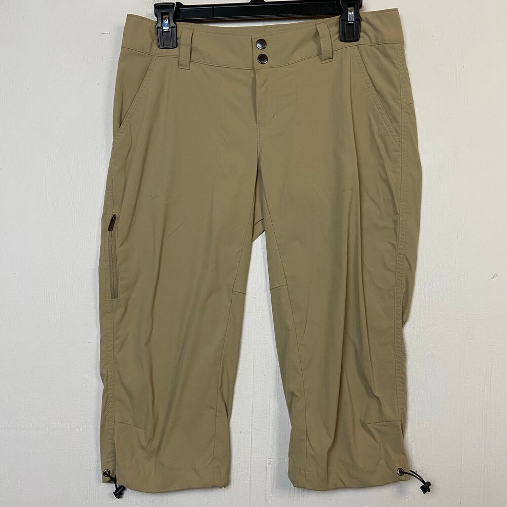 Columbia Women's Khaki Tan Active Lightweight Hiking Cargo Capri Pants Size 8